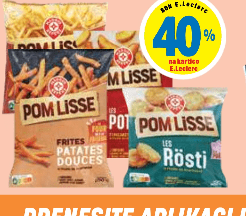 Ves krompirček Pom'Lisse 600 g Akcija v trgovini E.Leclerc