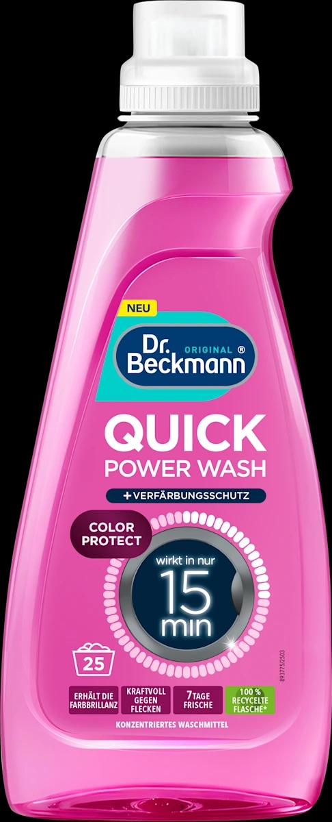 Dr. Beckmann Quick Power Wash detergent za pranje barvnega perila za 25 pranj - Akcija v trgovini Dm