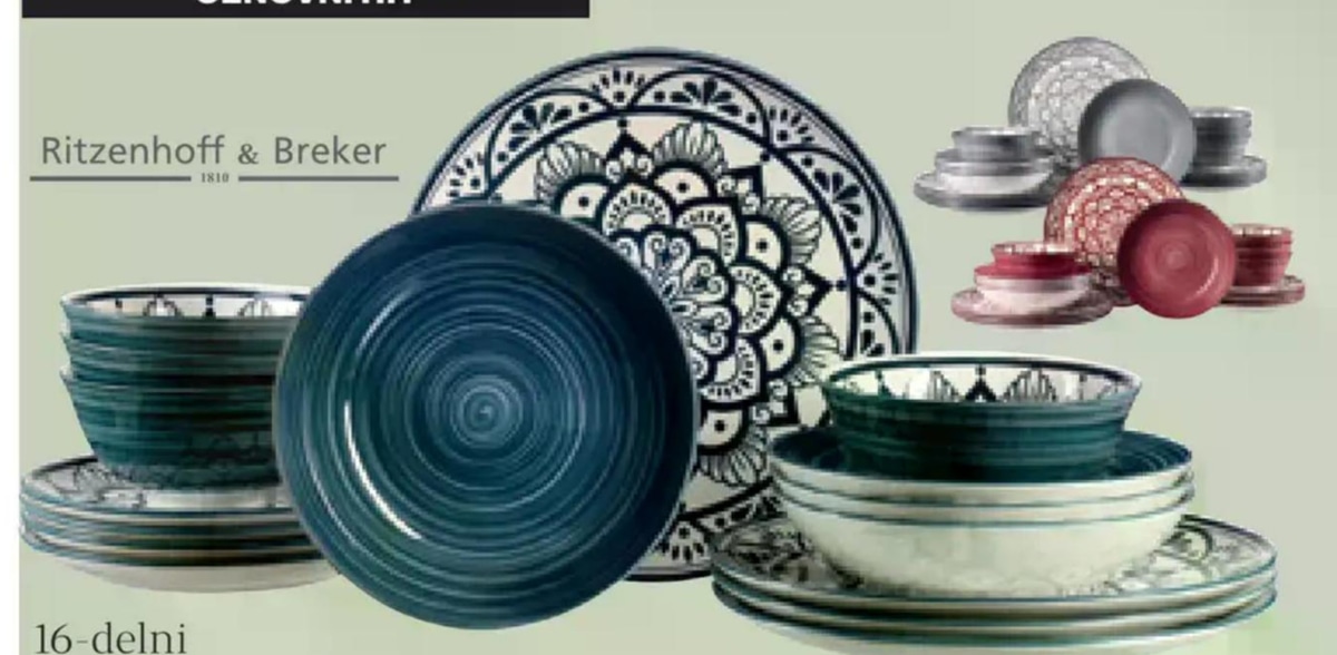 Jedilni servis 16-delni - Akcija v trgovini Rutar