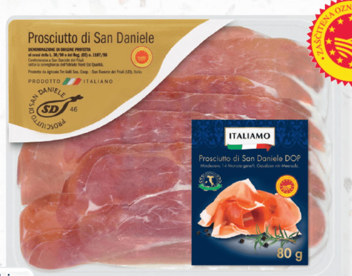 Italiamo pršut San Daniele 80 g Akcija v trgovini Lidl