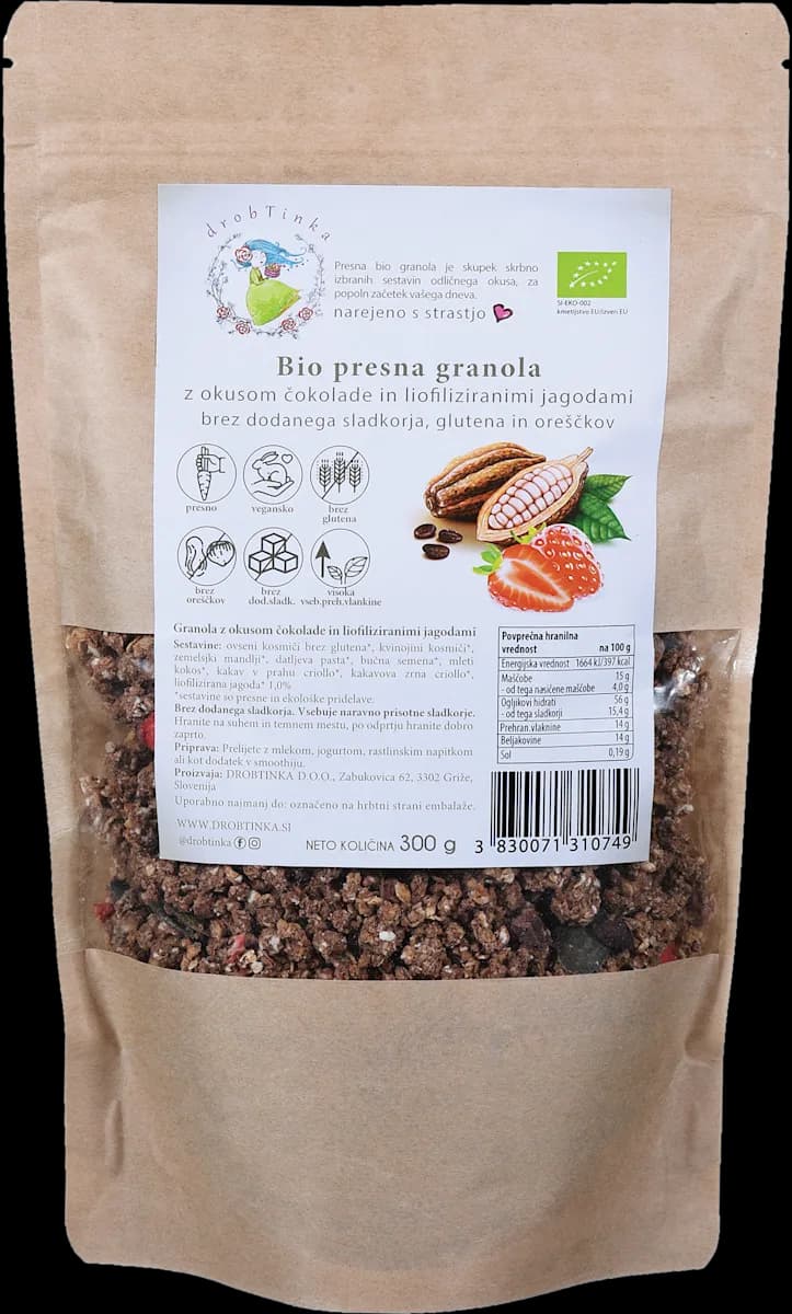 drobTinka bio presna granola 300 g Akcija v trgovini Dm