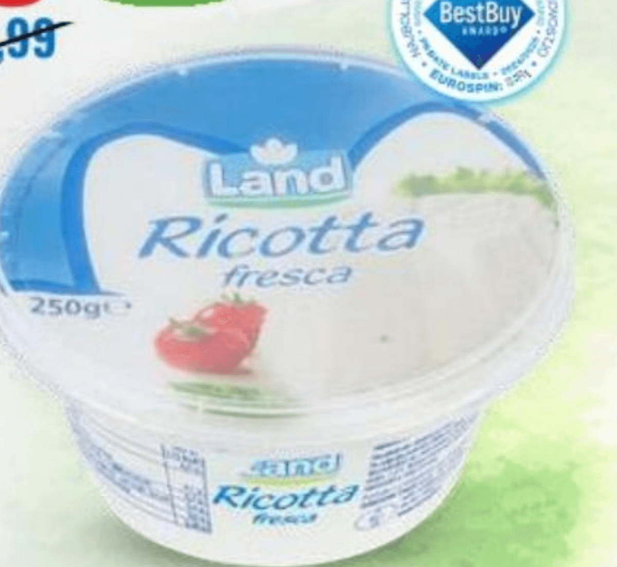 Rikota Land 250 g Akcija v trgovini Eurospin