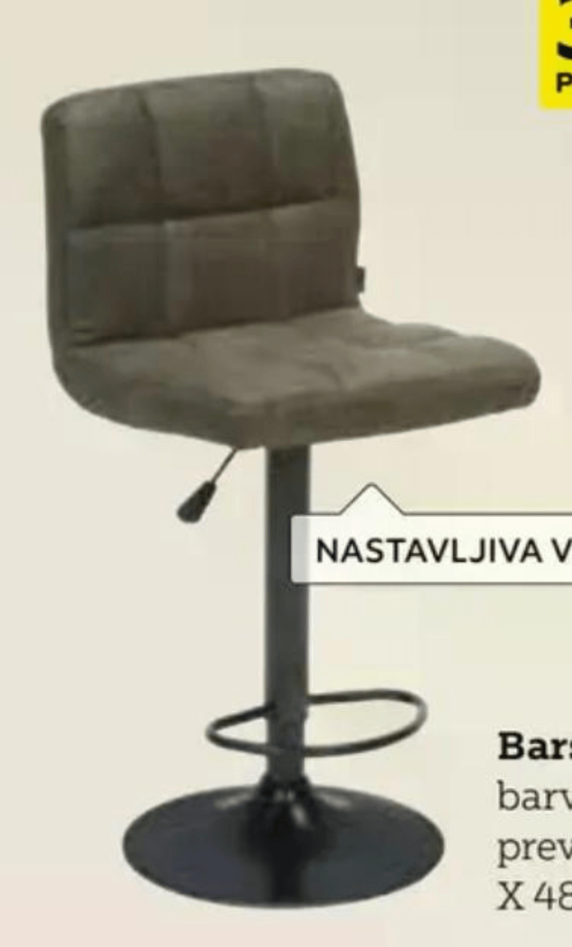 Barski stol - Akcija v trgovini Lesnina