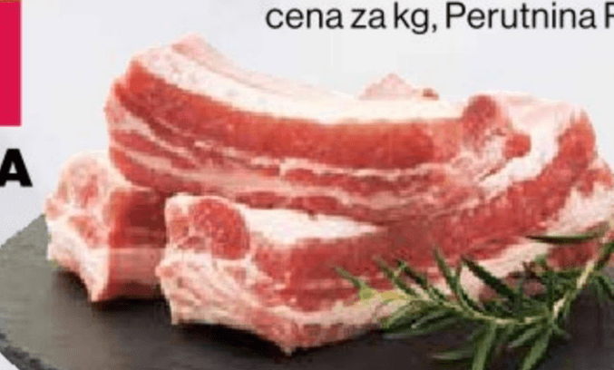 Svinjska rebra EU Akcija v trgovini Mercator