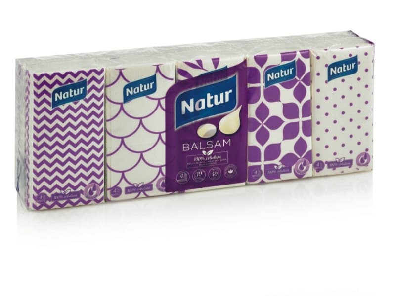 Papirnati robci Natur balzam 10 x 10, 4-slojni Akcija v trgovini Mercator