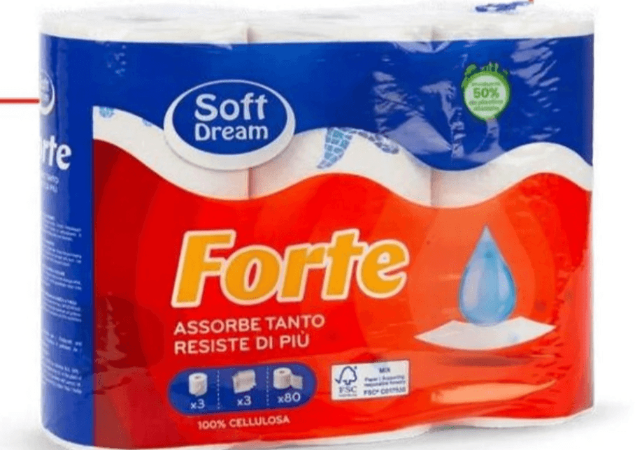 Soft Dream Forte papirnate brisače 3 role Akcija v trgovini Eurospin