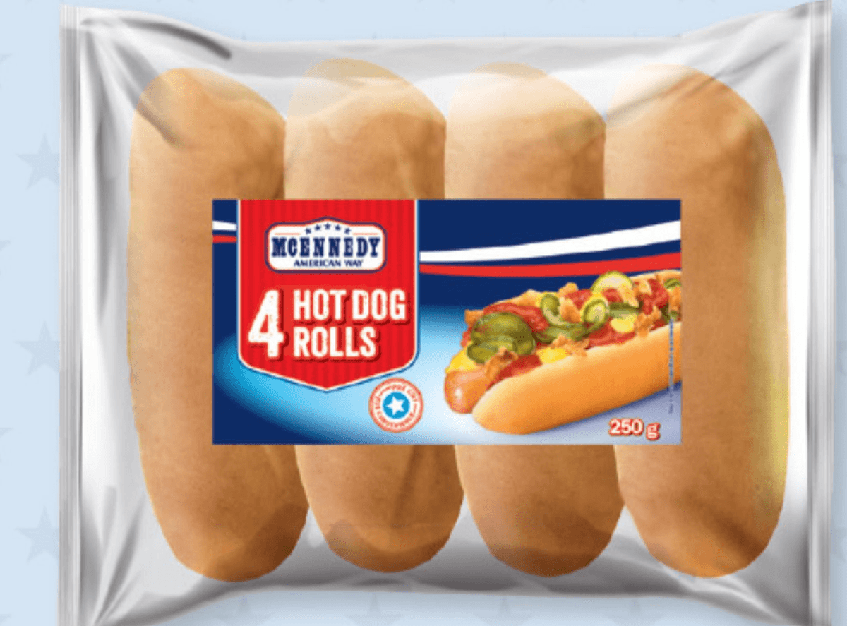 MCENNEDY Kruhki za „Hot Dog“ 250 g, 4 kosi Akcija v trgovini Lidl