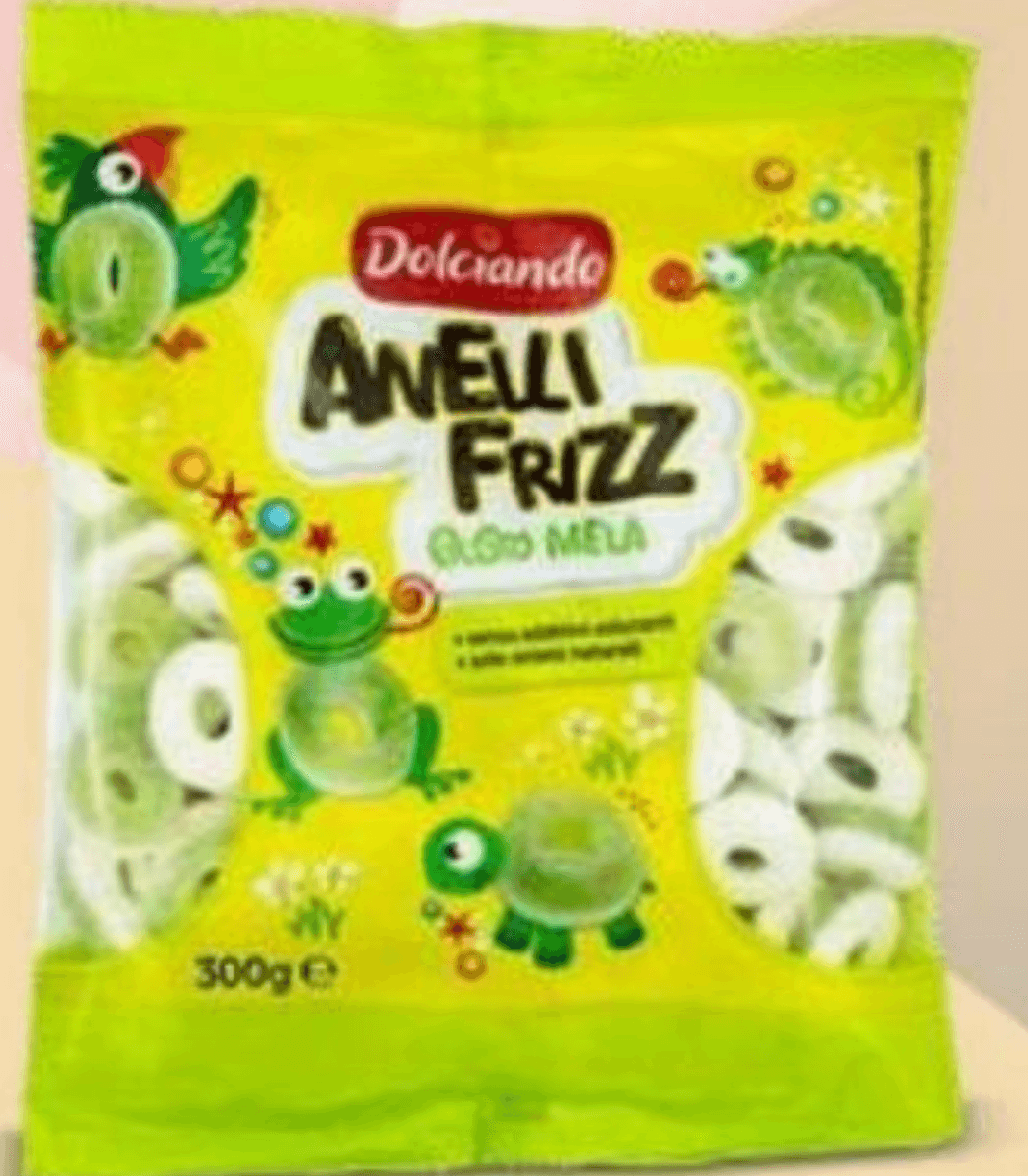 Gumijasti obročki, jabolko Anelli Frizz 300 g Dolciando - Akcija v trgovini Eurospin