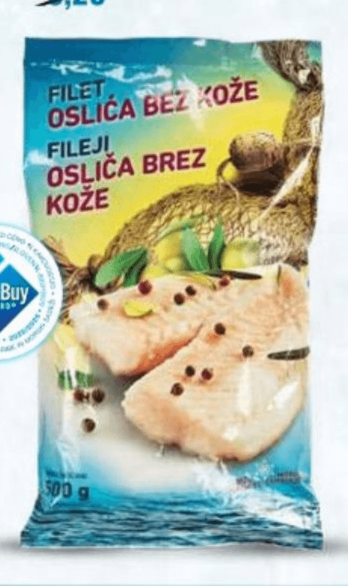Athena fileji osliča brez kože 500 g Akcija v trgovini Eurospin
