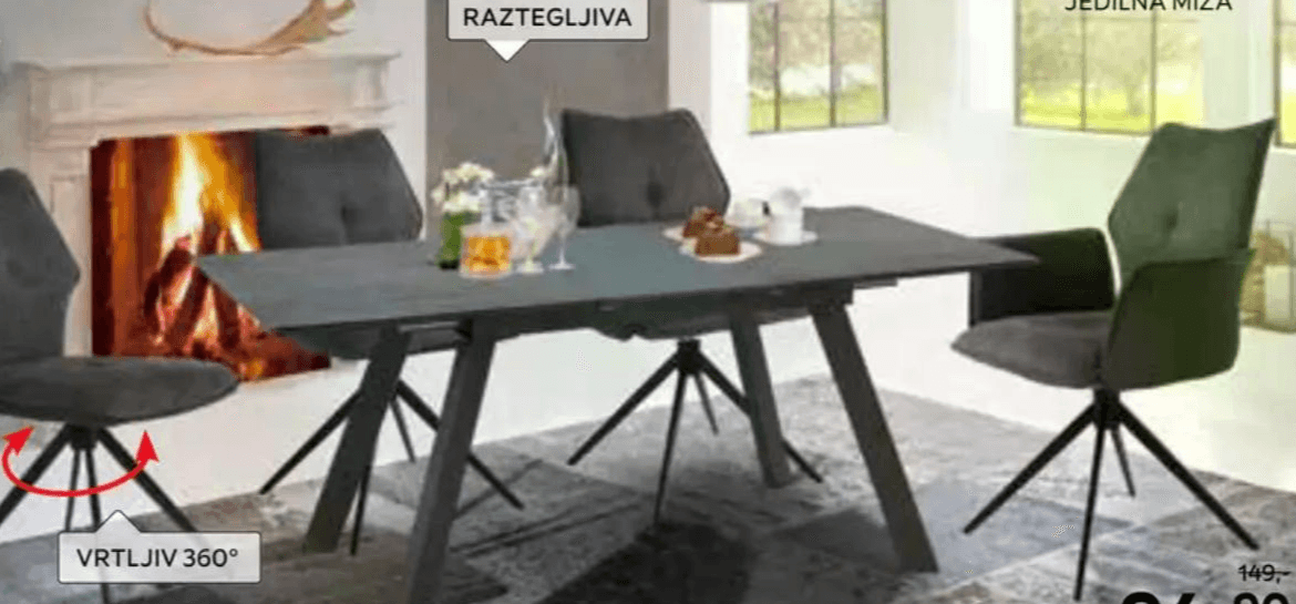 Carryhome raztegljiva jedilna miza carryhome. Akcija v trgovini Lesnina