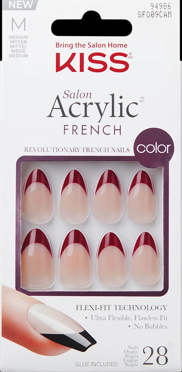 KISS Salon Acrylic French umetni nohti 28 kosov - Akcija v trgovini Dm