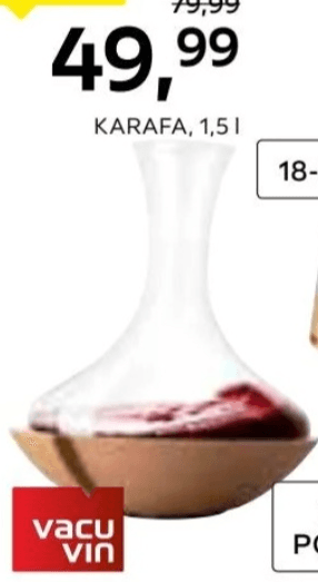 Karafa 1,5 l Vacu Vin Akcija v trgovini Lesnina