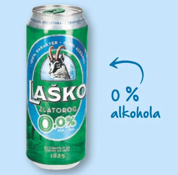 Brezalkoholno pivo Laško 0,5 l - Akcija v trgovini Spar