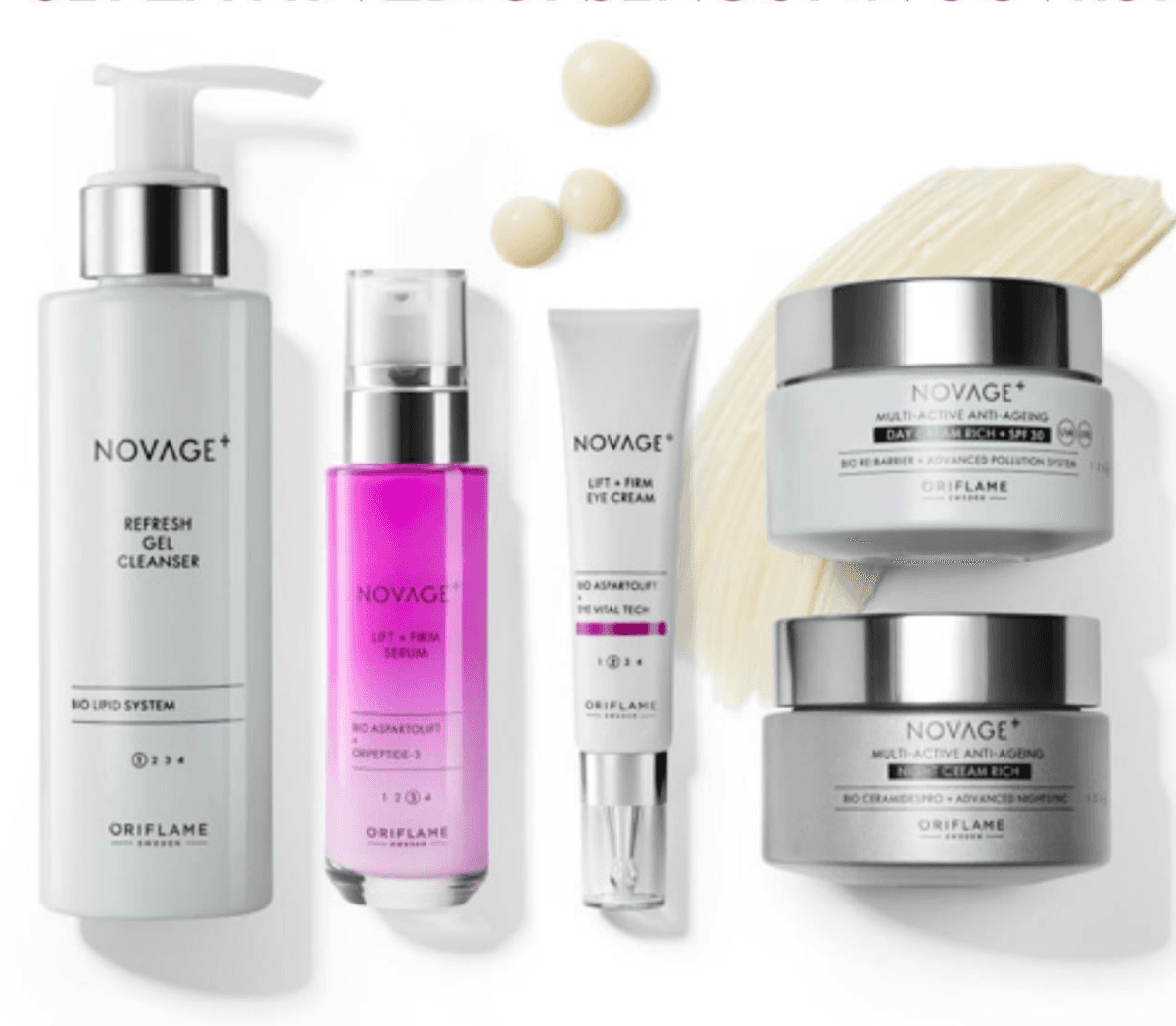 Novage+ Wrinkle Smooth set za nego kože 5 izdelkov polne velikosti Akcija v trgovini Oriflame