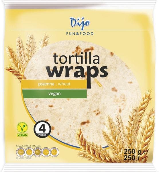 Tortilje Dijo večzrnate, 250 g; pšenične, 4 x 62,5 g; pšenične Grill, 4 x 62,5 g Akcija v trgovini Tuš