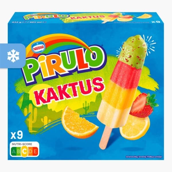 Nestlé Pirulo sladoled lubenica/kaktus/mango 5x73 ml / 9x45 ml / 5x70 ml Akcija v trgovini Lidl