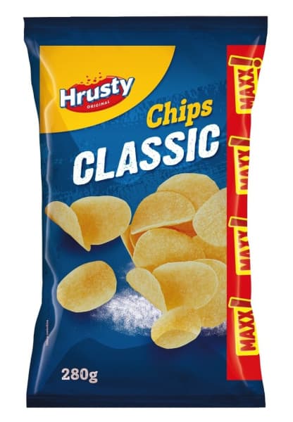 Hrusty čips 280 g Akcija v trgovini Mercator