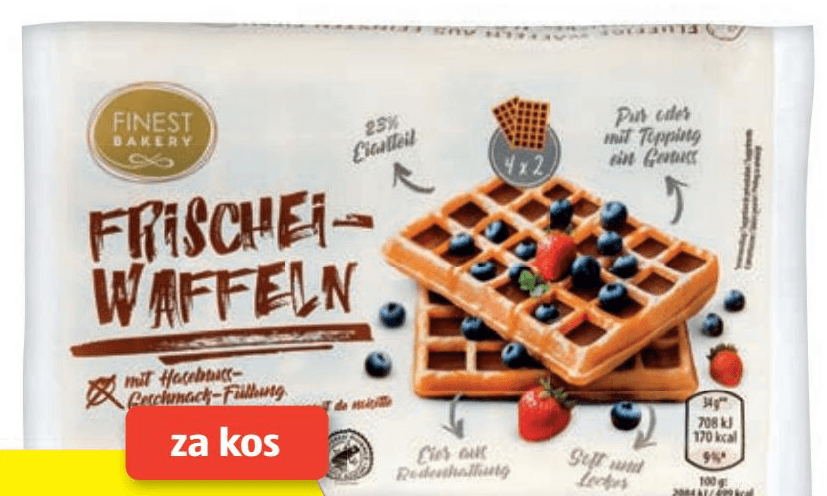 Finest Bakery polnjeni vaflji 272 g Akcija v trgovini Hofer