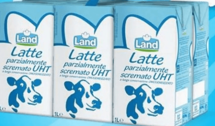 Mleko, polposneto Land Latte 6 x 1 l Akcija v trgovini Eurospin