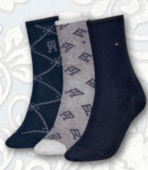 TOMMY HILFIGER darilni set ženske nogavice 3 pari - Akcija v trgovini Regal Shop