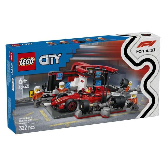 LEGO Servisni boks in mehaniki z avtomobilom Ferrari F1® Akcija v trgovini Mueller