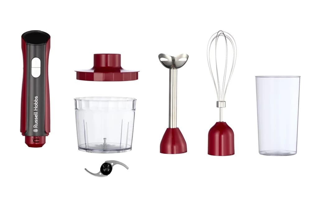 Russell Hobbs Desire Red 27140-56 3v1 palični mešalnik Akcija v trgovini E.Leclerc