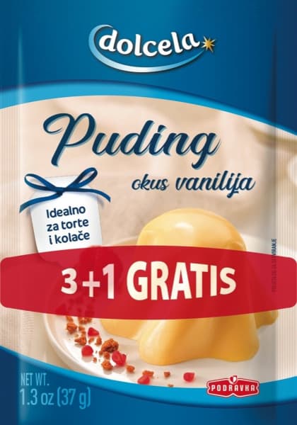 Puding Dolcela 3+1 gratis 180 g, 148 g Akcija v trgovini Spar