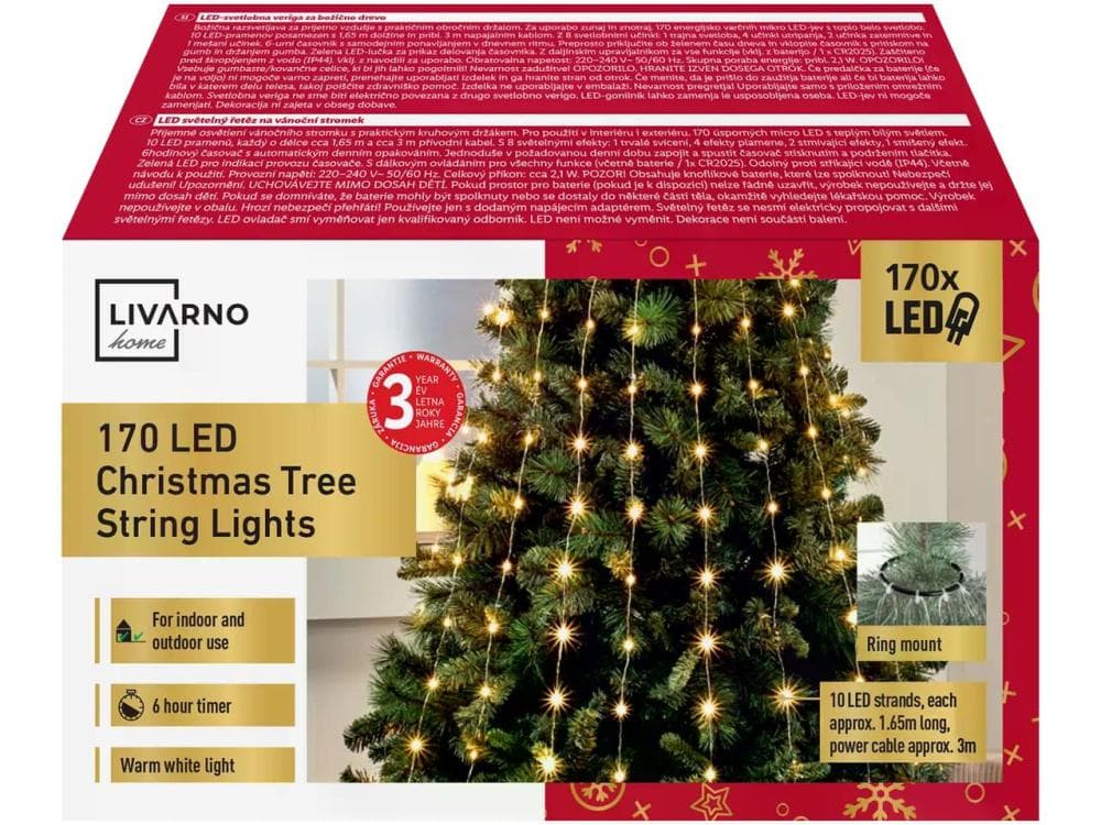 LIVARNO home LED-svetlobna veriga za božično drevo Akcija v trgovini Lidl