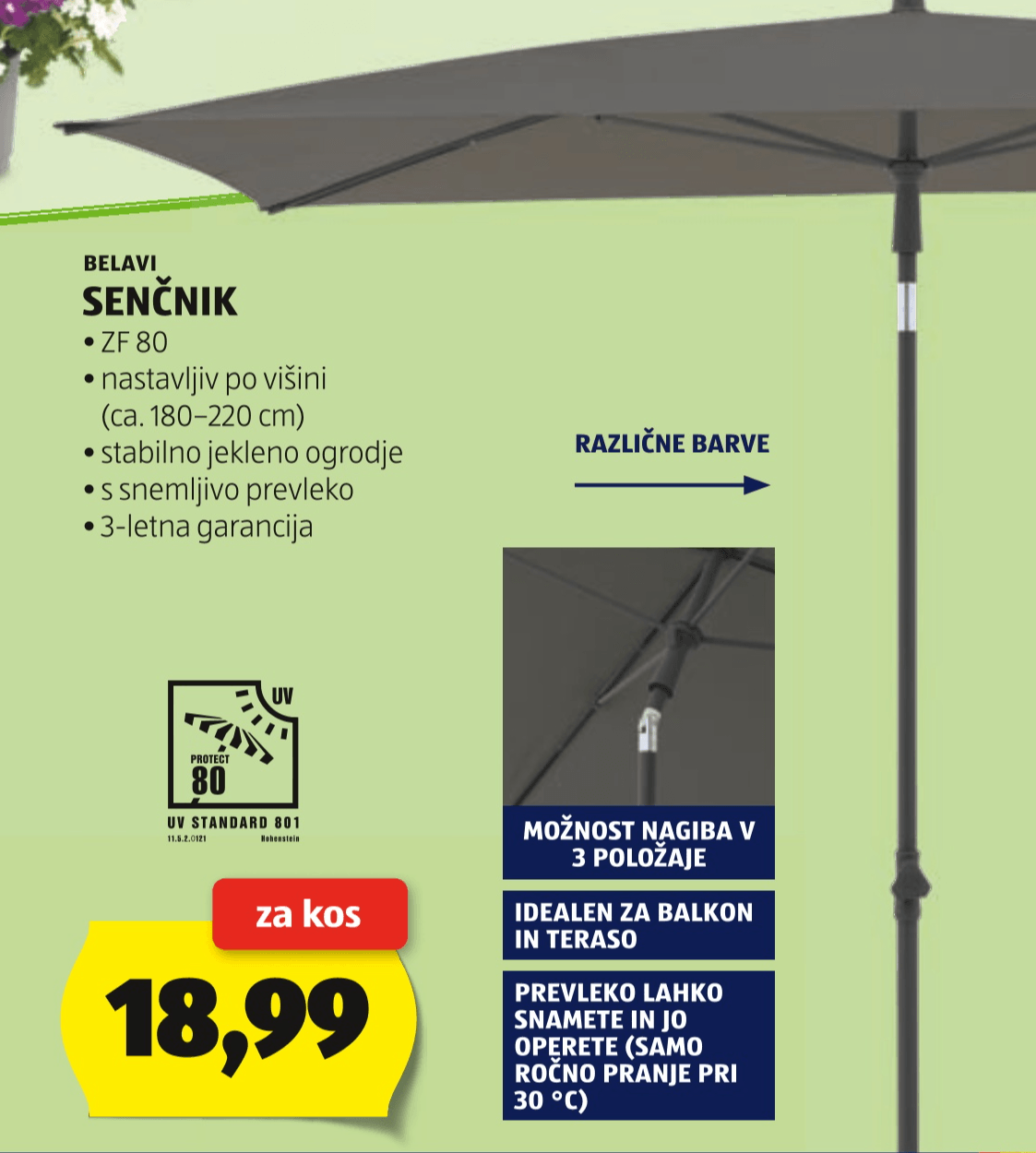 Senčnik BELAVI - Akcija v trgovini Hofer