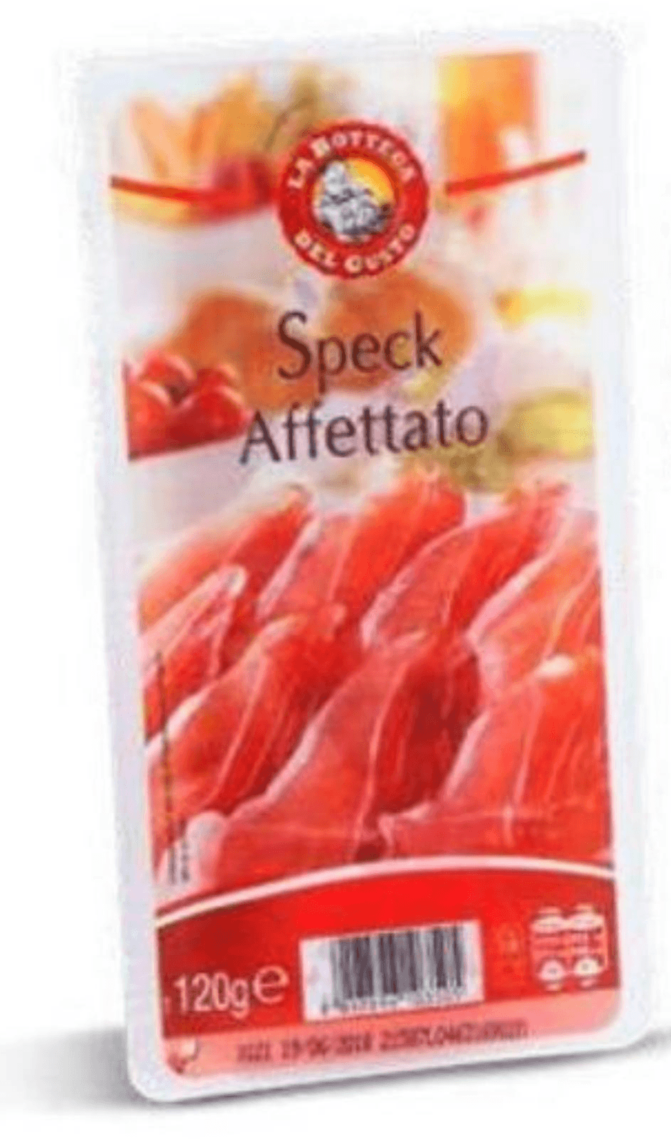 Speck - Dimljeno sušeno stegno, rezine 120 g La Bottega del Gusto Akcija v trgovini Eurospin