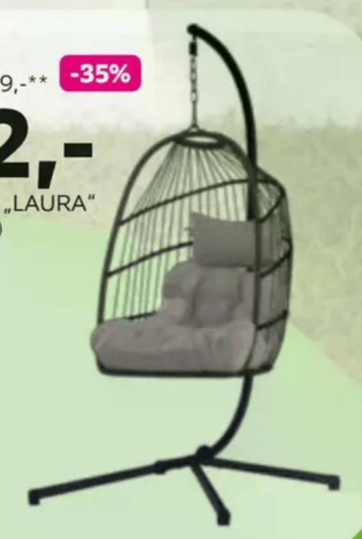 Viseč sedež „LAURA" - Akcija v trgovini Mömax