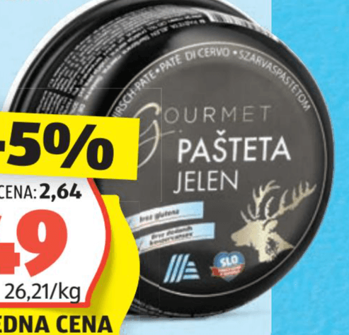 Gourmet Pašteta Jelen 95 g Gourmet Finest Cuisine - Akcija v trgovini Hofer