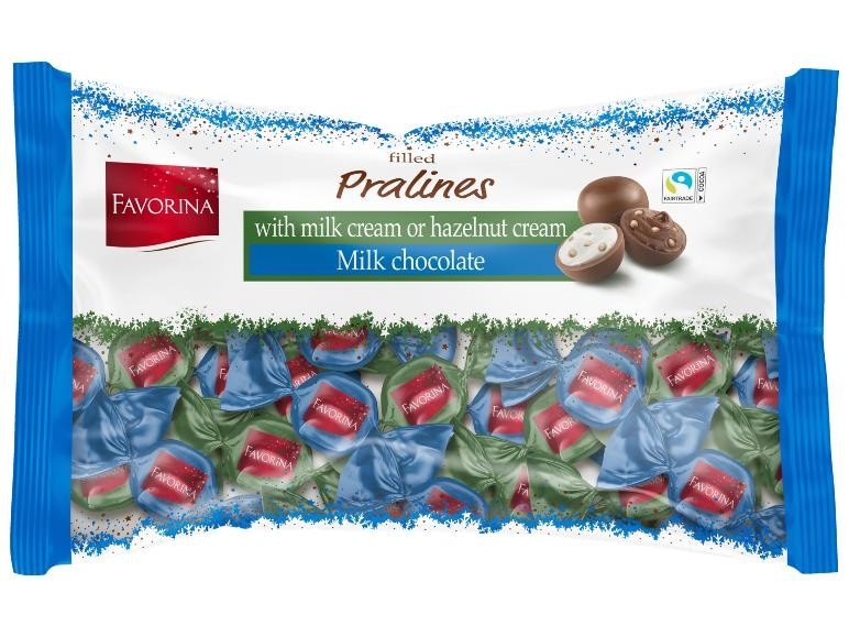 Favorina polnjeni pralineji 100 g Akcija v trgovini Lidl