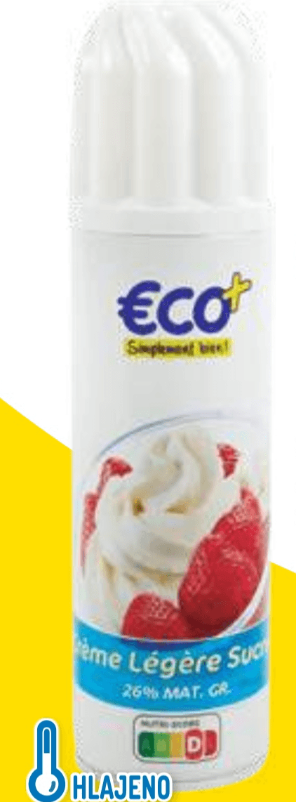 Lahka smetana v dozi 250 g ECO+ Akcija v trgovini E.Leclerc