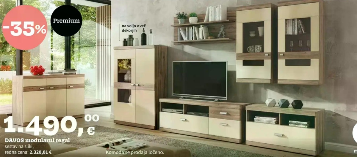 DAVOS modularni regal - Akcija v trgovini Prima