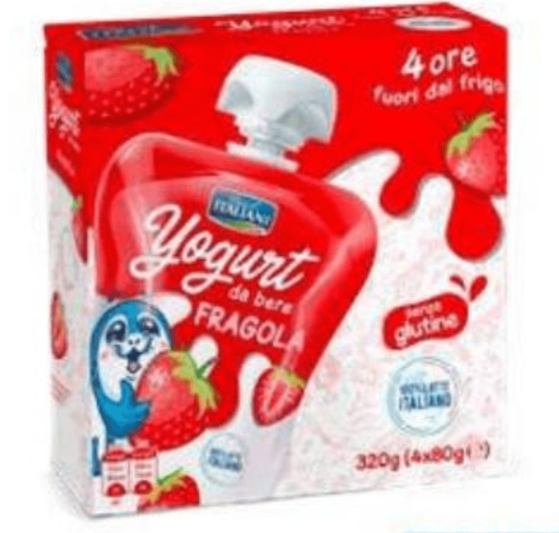 Tekoči jogurt, jagoda 4 x 80 g Akcija v trgovini Eurospin
