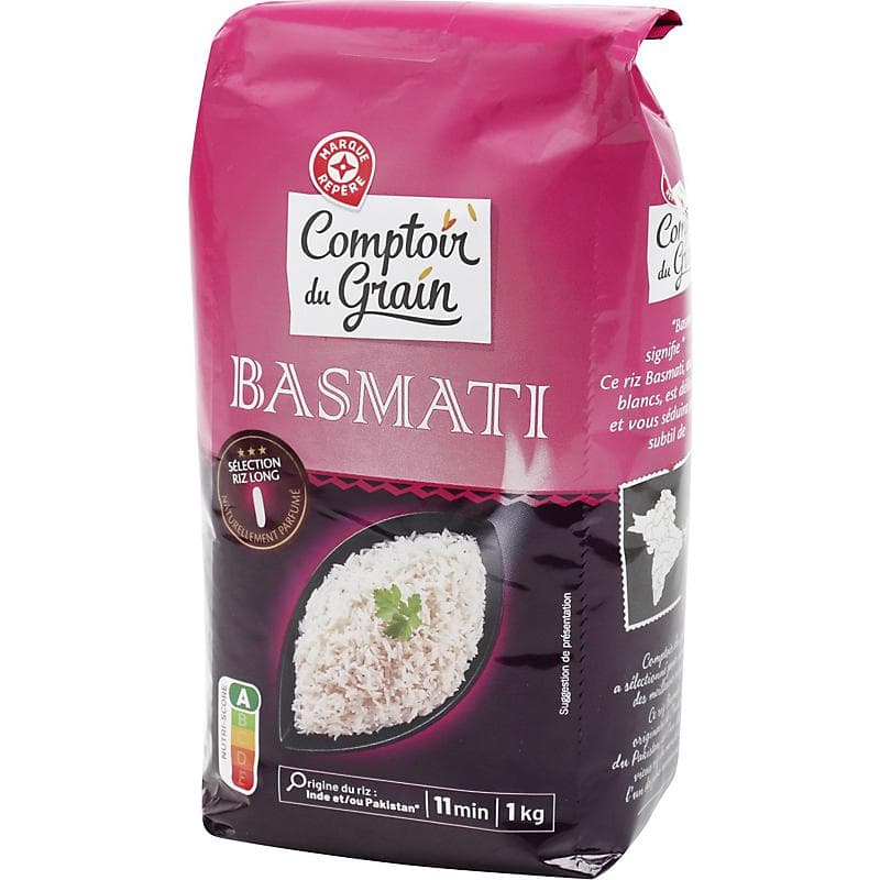 Basmati riž Comptoir du Grain 1 kg Akcija v trgovini E.Leclerc