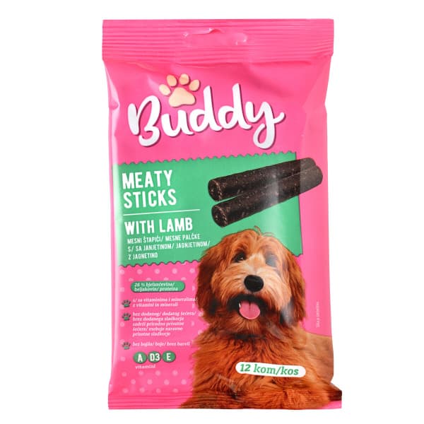 Prigrizek za pse Buddy Akcija v trgovini Mercator