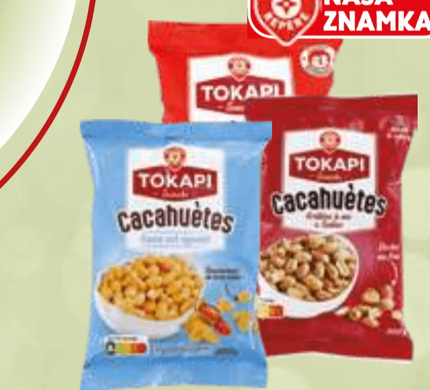Arašidi Tokapi 250 g / 200 g Akcija v trgovini E.Leclerc
