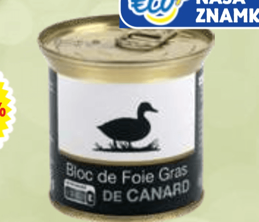 Račja jetra Bloc de Foie Gras DE CANARD 200 g Akcija v trgovini E.Leclerc