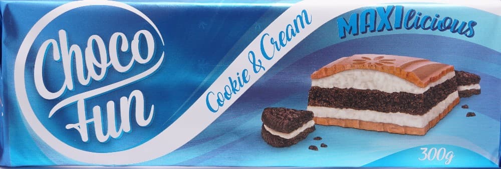 Čokolada s keksom Choco Fun 300 g Akcija v trgovini Eurospin