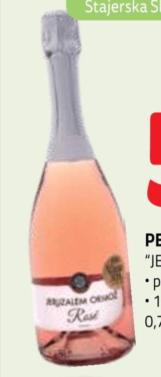 Jeruzalem Ormož penina Rosé 0,75 l Akcija v trgovini E.Leclerc