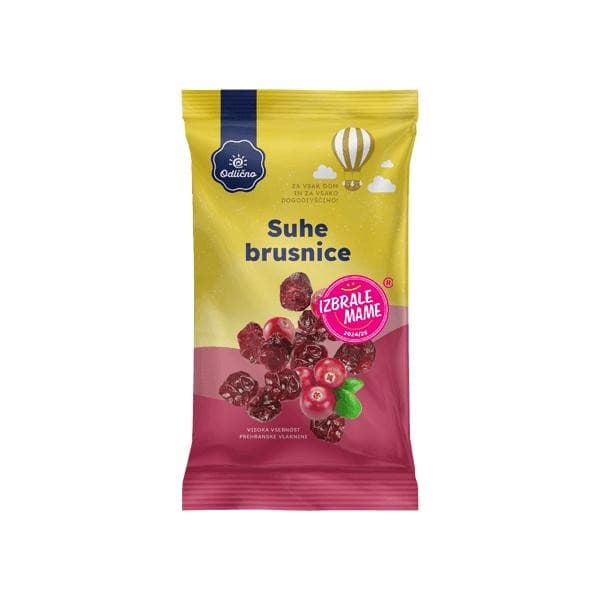 Golično suhe brusnice Odlično 100 g Akcija v trgovini E.Leclerc