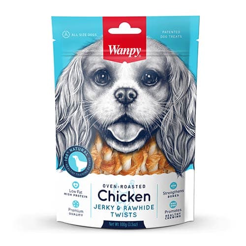 Wanpy Chicken Jerky & Rawhide Twists dopolnilna hrana za pse 100 g Akcija v trgovini Dm