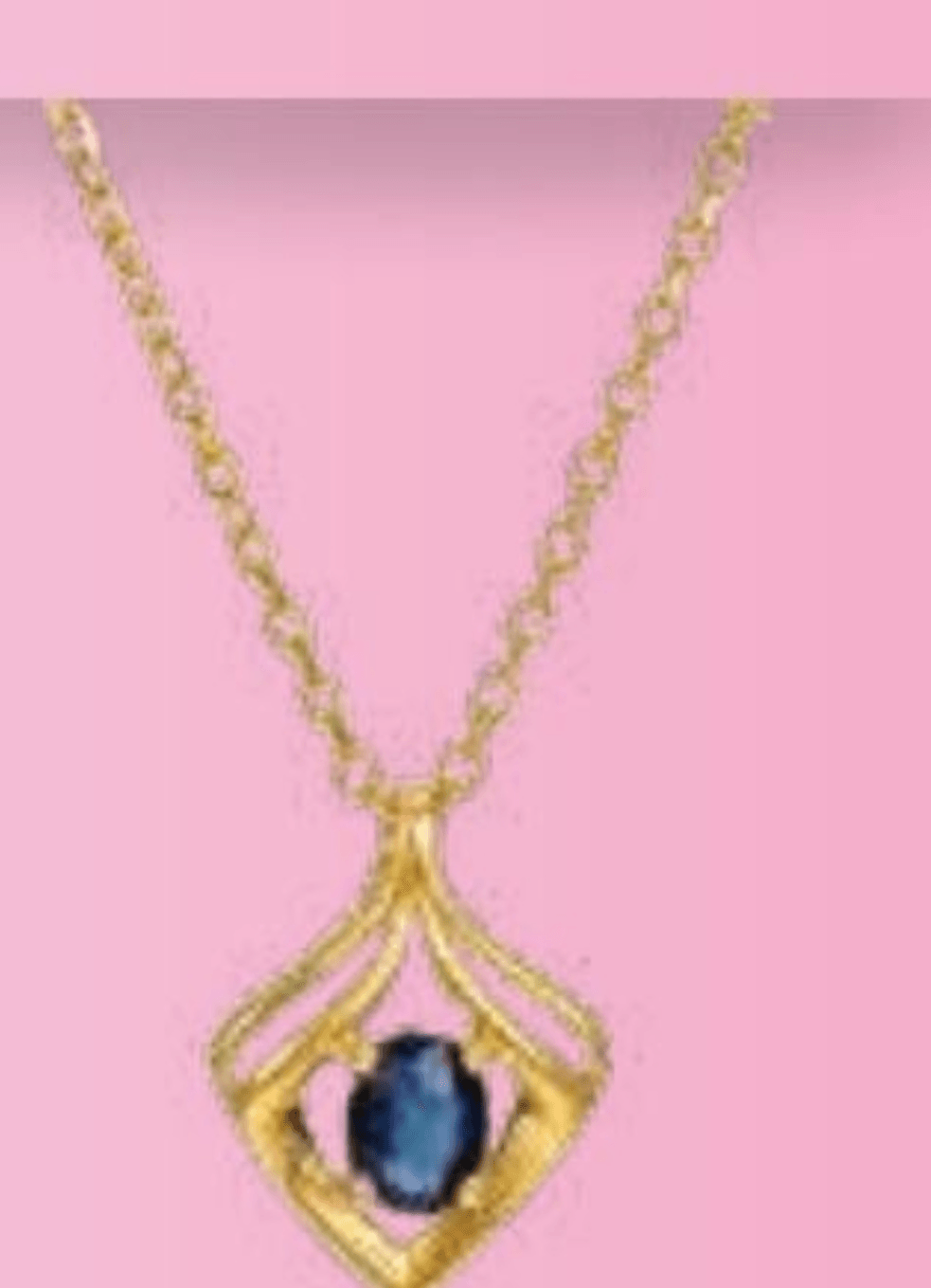 Zlata ogrlica z modrim safirjem 1,50 g - Akcija v trgovini E.Leclerc