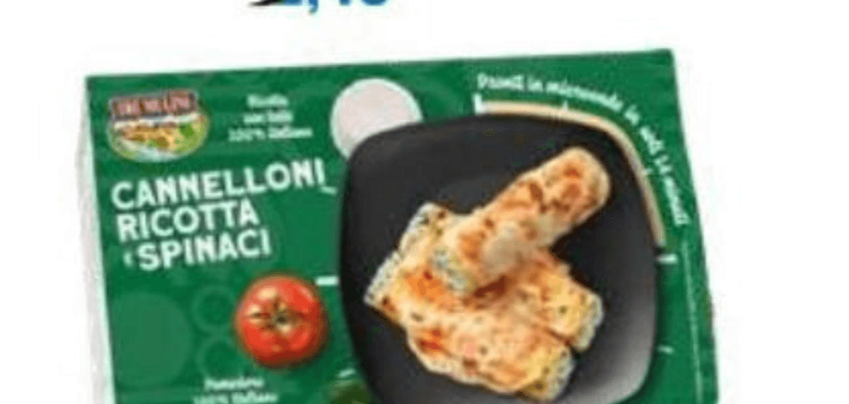Kaneloni s skuto in špinačo 500 g TRE MULINI - Akcija v trgovini Eurospin