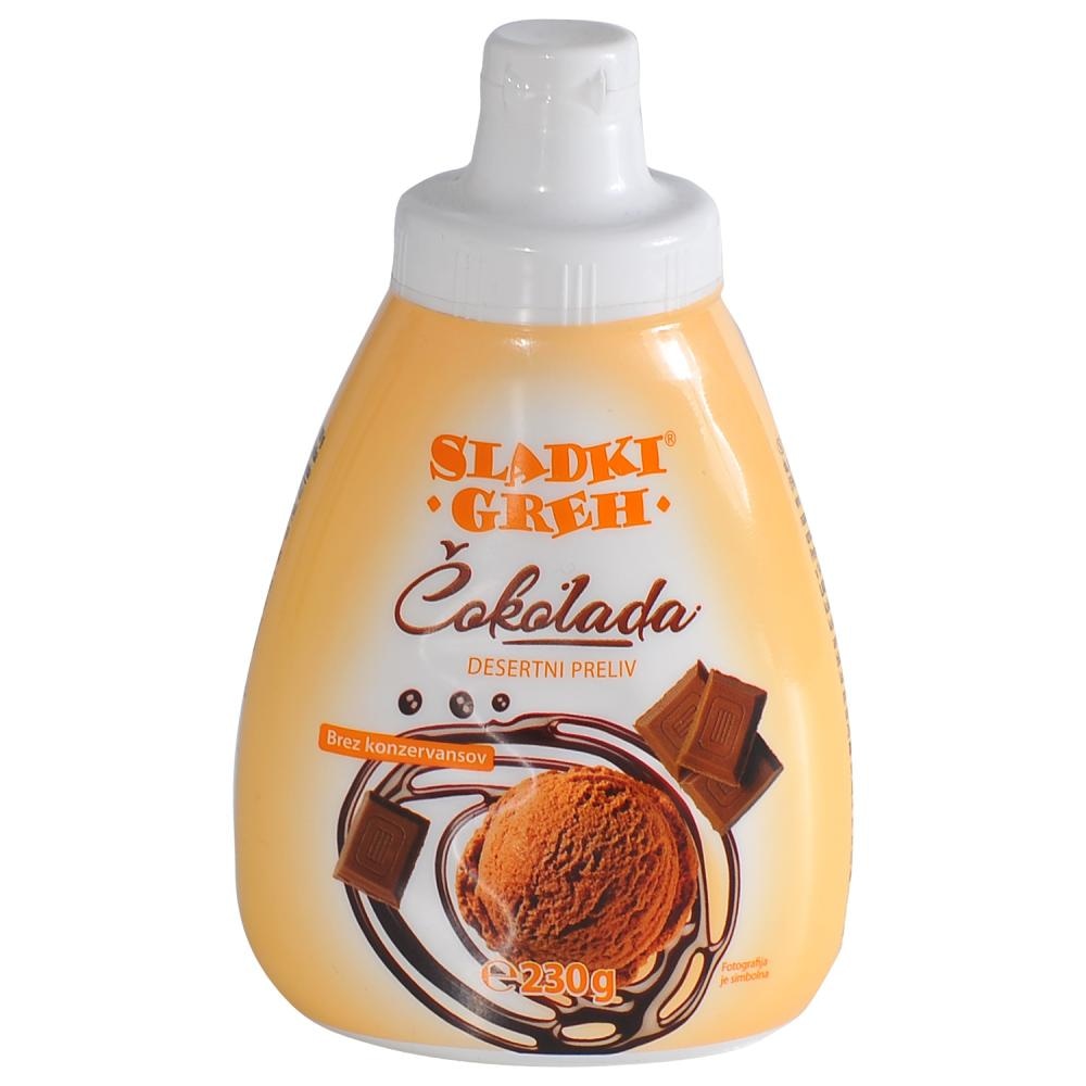 Čokoladni preliv Sladki greh 230 g - Akcija v trgovini E.Leclerc