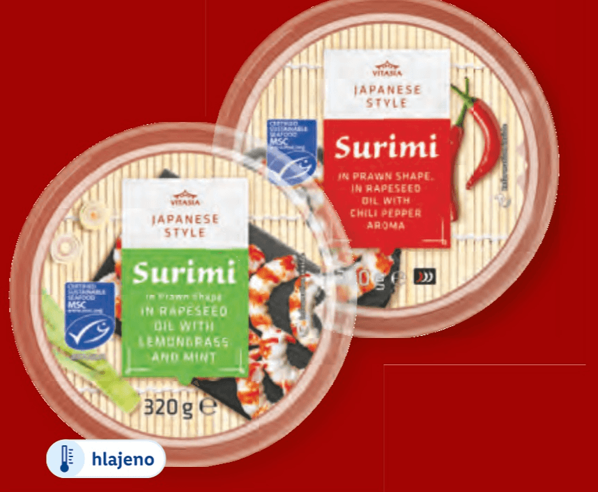 Vitasia kozice Surimi v olju 320 g Akcija v trgovini Lidl