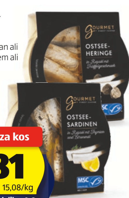 Sardele 120 g - Akcija v trgovini Hofer