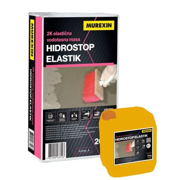 Vodotesna masa Murexin Hidrostop Elastik A+B 28 kg Akcija v trgovini Merkur